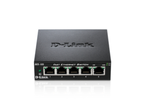D-Link DES 105 - Switch - 5 x 10/100 - desktop